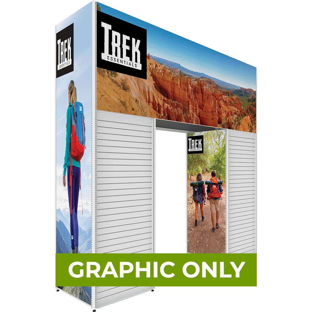 GRAPHIC ONLY - MODIFY Four Sided Arch and Two Slated Stands - 148"W x 144"H - Replacement Graphic