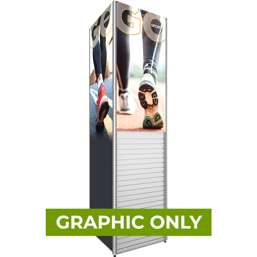 GRAPHIC ONLY - MODIFY Illuminated Four Sided Stand with Two Slatwall Panels - 39"W x 144"H - Replacement Graphic