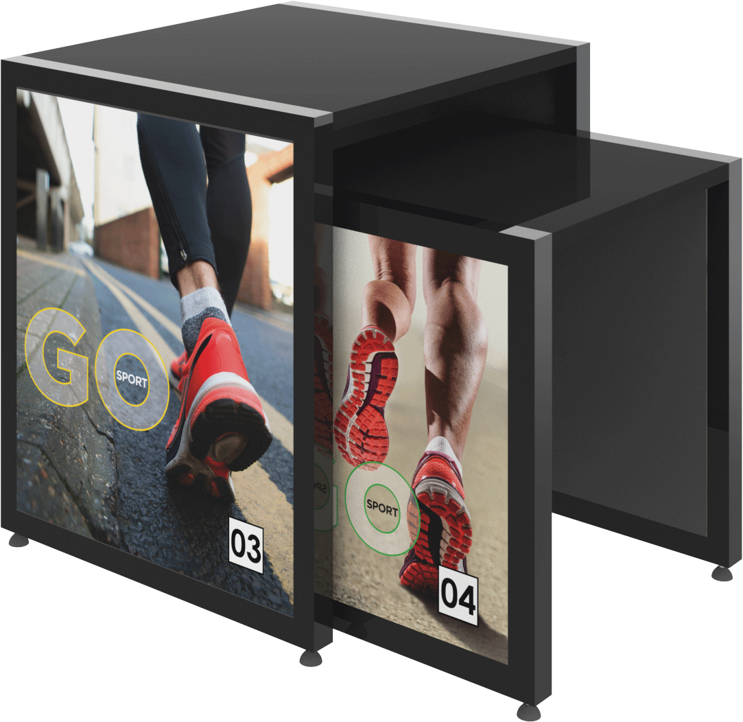 MODIFY Nesting Table 04 - 27"W x 30"H - Product Display with Graphics