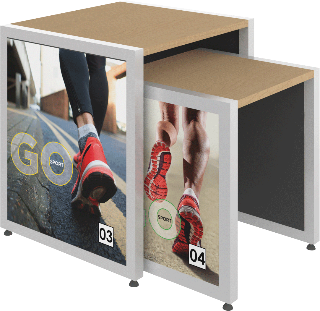 MODIFY Nesting Table 04 - 27"W x 30"H - Product Display with Graphics