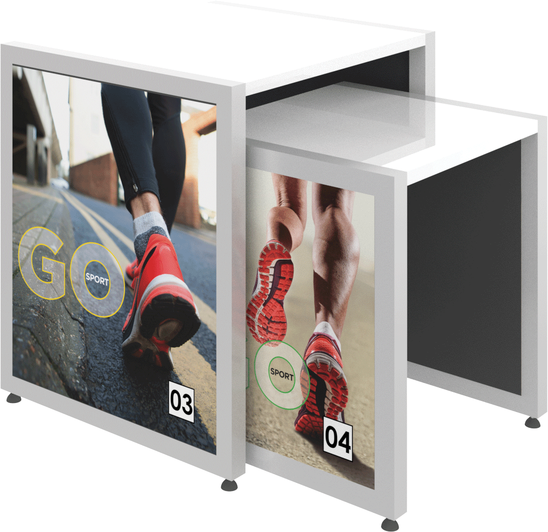 MODIFY Nesting Table 04 - 27"W x 30"H - Product Display with Graphics