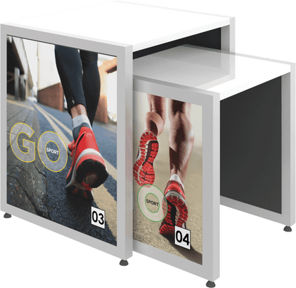 MODIFY Nesting Table 04 - 27"W x 30"H - Product Display with Graphics